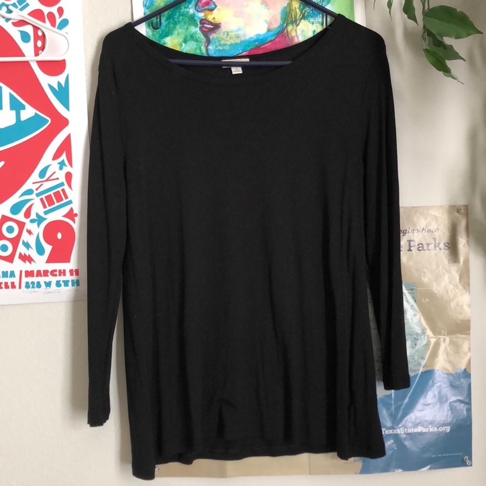 3/4 length sleeves GAP Black Shirt